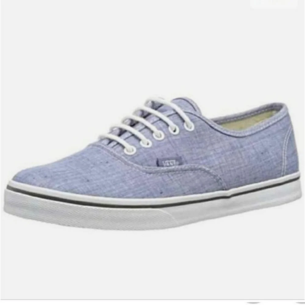 Vans Unisex Authentic Lo Pro Chambray Blue True White Sneaker - Picture 1 of 5